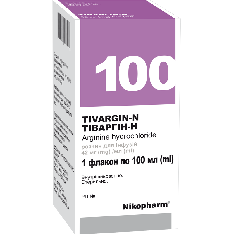 Тіваргін-Н, розчин для інфузій 42 мг/мл по 100 мл №1
